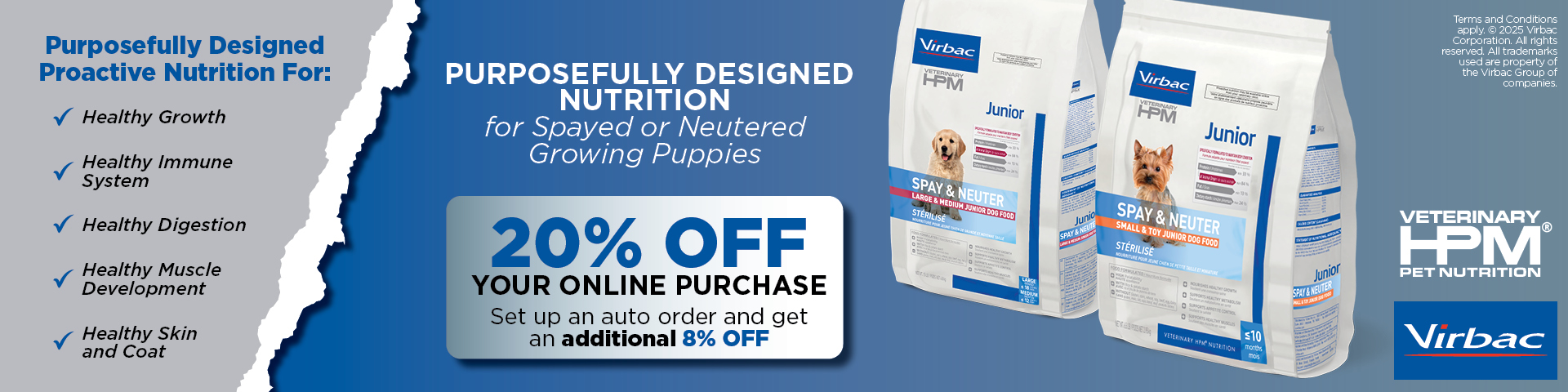 Picture for category VIRBAC: Save up to 28% on Virbac Veterinary HPM Junior Dog Food
